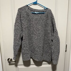 Cozy Gray Knit Sweater American Eagle